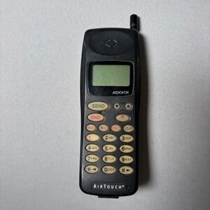 Untested Vintage Audiovox AirTouch Cellular Phone Black Retro Brick Phone Prop